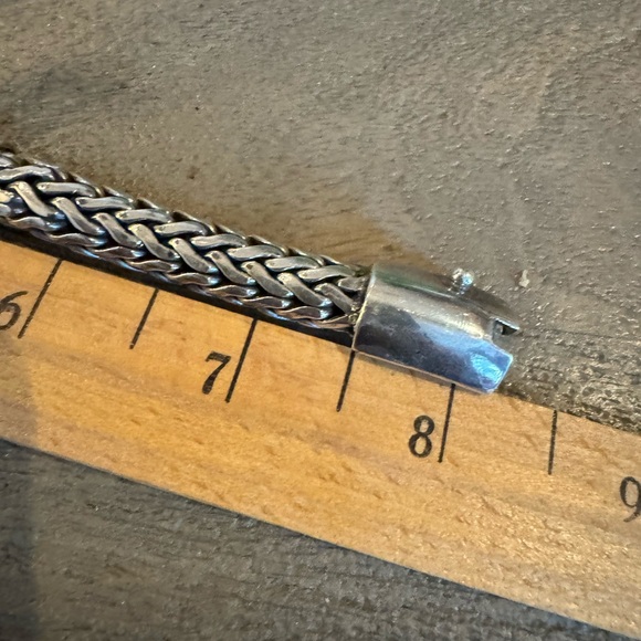 Artisan Handmade Sterling Silver Braided Bracelet - Picture 10 of 10